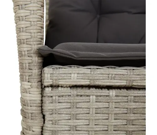 5-Osaline Aiamööbli Komplekt Patjadega, Helehall, Polürotang