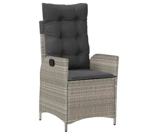 7-Osaline Aiamööbli Komplekt Patjadega, Helehall, Polürotang