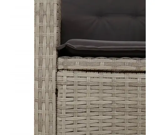 Sodo Komplektas Su Pagalvėlėmis, 5 Dalių, Pilkas, Poliratanas