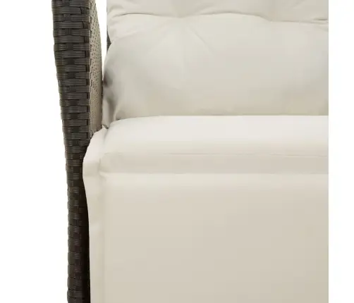 5-Osaline Aiamööbli Komplekt Patjadega, Must, Polürotang