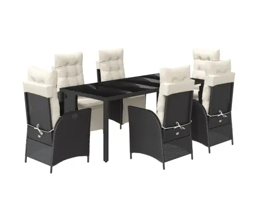 7-Daļīgs Dārza Mēbeļu Komplekts Ar Matračiem, Pe Rotangpalma Vidaxl