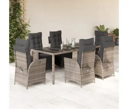 9-Daļīgs Dārza Mēbeļu Komplekts Ar Matračiem, Pe Rotangpalma Vidaxl