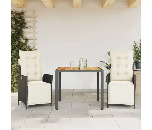 3-Daļīgs Dārza Mēbeļu Komplekts, Matrači, Pe Rotangpalma Vidaxl