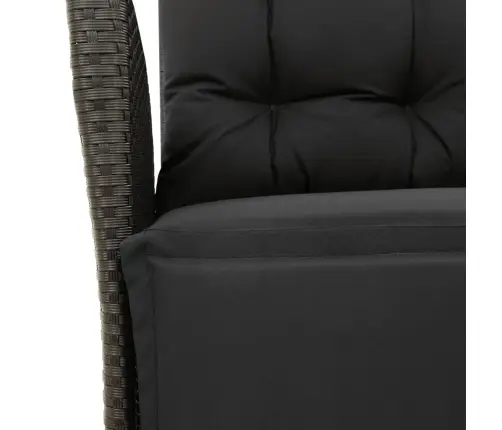 5-Daļīgs Dārza Mēbeļu Komplekts, Matrači, Melna Pe  Rotangpalma Vidaxl 5-Daļīgs Dārza Mēbeļu Komplekts, Matrači, Melna Pe  Rotangpalma Vidaxl