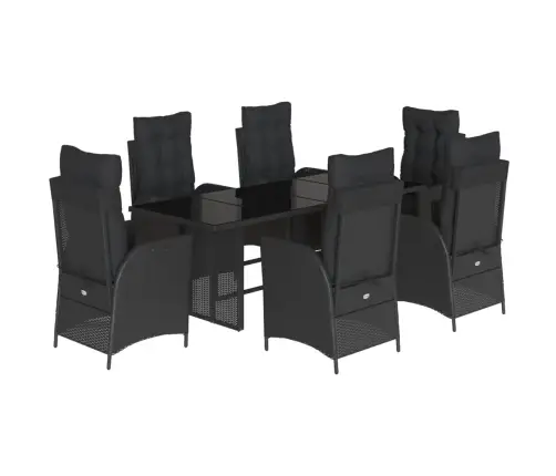 7-Daļīgs Dārza Mēbeļu Komplekts Ar Matračiem, Pe Rotangpalma Vidaxl