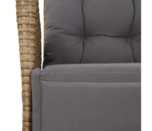 7-Daļīgs Virtuves Mēbeļu Komplekts Ar Matračiem,Pe Rotangpalma Vidaxl