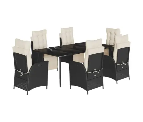 7-Daļīgs Dārza Mēbeļu Komplekts Ar Matračiem, Pe Rotangpalma Vidaxl