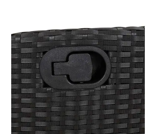 9-Osaline Aiamööbli Komplekt Patjadega, Must, Polürotang