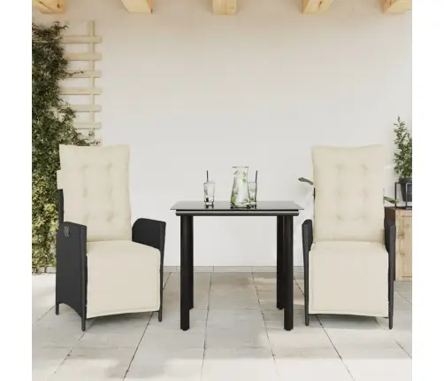 3-Daļīgs Dārza Mēbeļu Komplekts, Matrači, Pe Rotangpalma Vidaxl