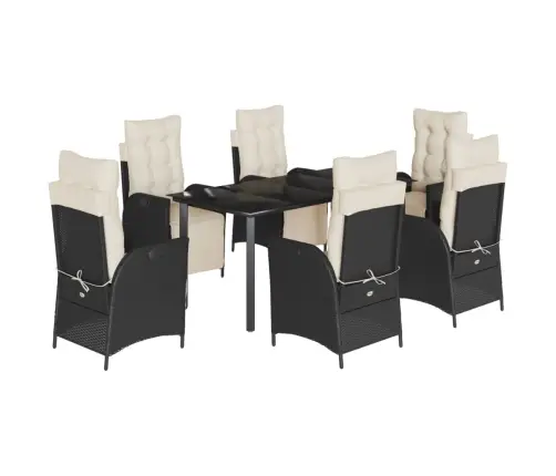 7-Daļīgs Dārza Mēbeļu Komplekts Ar Matračiem, Pe Rotangpalma Vidaxl