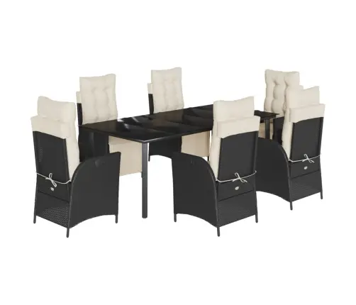 7-Daļīgs Dārza Mēbeļu Komplekts Ar Matračiem, Pe Rotangpalma Vidaxl