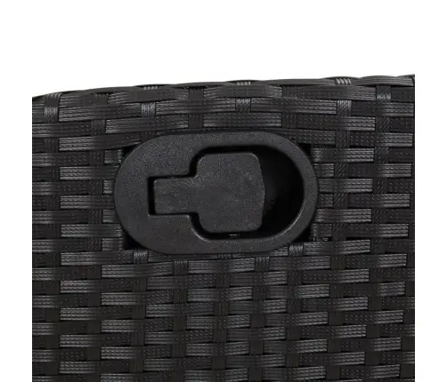 7-Osaline Aiamööblikomplekt Patjadega, Must, Polürotang