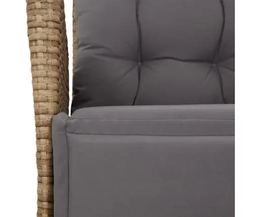 5-Osaline Aia Söögimööbli Komplekt Patjadega, Beežid Toonid