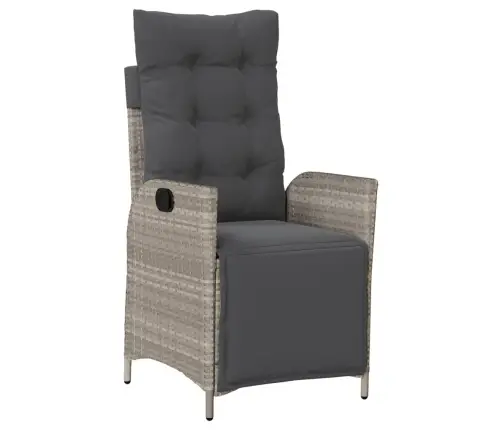 9-Osaline Aiamööbli Komplekt Patjadega, Helehall, Polürotang