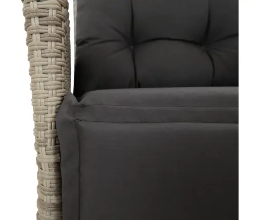 Sodo Komplektas Su Pagalvėlėmis, 5 Dalių, Pilkas, Poliratanas