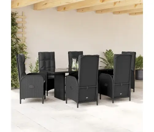 7-Daļīgs Dārza Mēbeļu Komplekts Ar Matračiem, Pe Rotangpalma Vidaxl