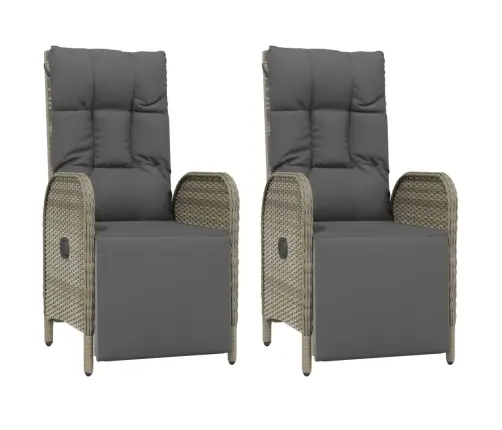 Sodo Komplektas Su Pagalvėlėmis, 7 Dalių, Pilkas, Poliratanas