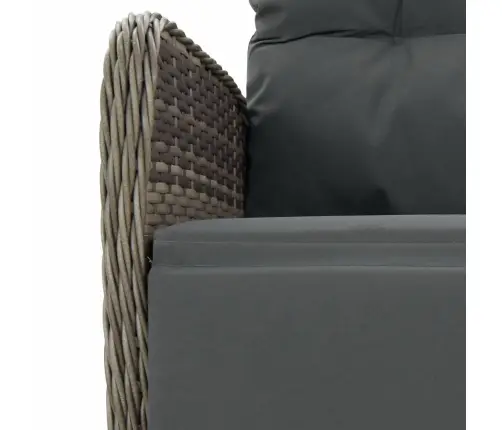 Sodo Komplektas Su Pagalvėlėmis, 7 Dalių, Pilkas, Poliratanas