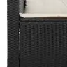 5-Daļīgs Dārza Dīvānu Komplekts, Matrači, Melna Pe Rotangpalma Vidaxl