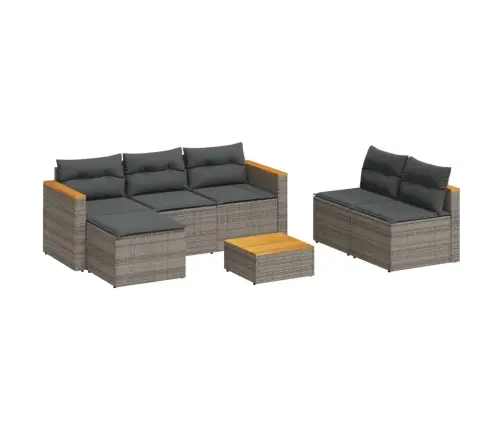 5-Daļīgs Dārza Dīvānu Komplekts, Matrači, Pelēka Pe Rotangpalma Vidaxl 5-Daļīgs Dārza Dīvānu Komplekts, Matrači, Pelēka Pe Rotangpalma Vidaxl