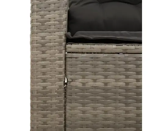 5-Daļīgs Dārza Dīvānu Komplekts, Matrači, Pelēka Pe Rotangpalma Vidaxl 5-Daļīgs Dārza Dīvānu Komplekts, Matrači, Pelēka Pe Rotangpalma Vidaxl