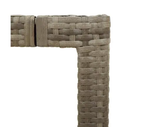 Dārza Galds Ar Stikla Virsmu, 90X90X75Cm, Pelēka Pe Rotangpalma Vidaxl