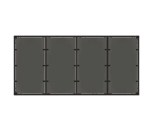 Dārza Galds Ar Stikla Virsmu, 190X90X75Cm, Melna Pe Rotangpalma Vidaxl