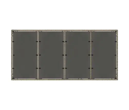 Stalas Su Stikliniu Stalviršiu, Pilkas, 190X90X75, Poliratanas