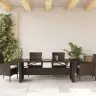 Dārza Galds Ar Stikla Virsmu, 240X90X75Cm, Brūna Pe Rotangpalma Vidaxl Dārza Galds Ar Stikla Virsmu, 240X90X75Cm, Brūna Pe Rotangpalma Vidaxl