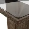 Dārza Galds Ar Stikla Virsmu, 240X90X75Cm, Brūna Pe Rotangpalma Vidaxl Dārza Galds Ar Stikla Virsmu, 240X90X75Cm, Brūna Pe Rotangpalma Vidaxl