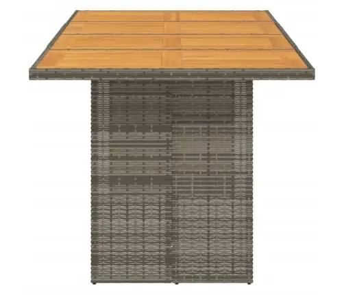 Dārza Galds Ar Akācijas Virsmu, Pelēks, 190X80X75 Cm, Pe Pinums Vidaxl