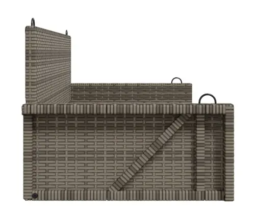 Šūpoļkrēsls, Pelēks, 119X56X48 Cm, Pe Rotangpalma Vidaxl