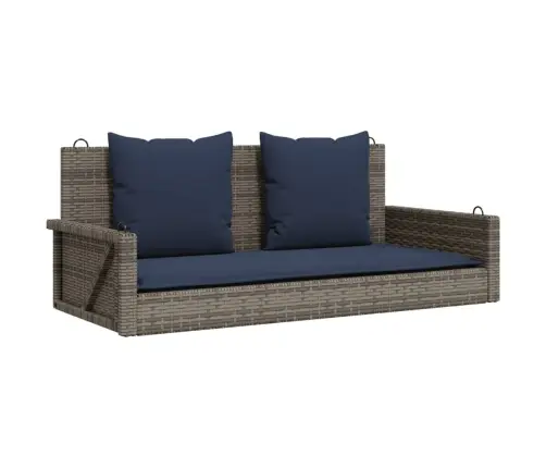 Sūpynės Su Pagalvėlėmis, Pilkos Spalvos, 119X56X48cm Poliratanas