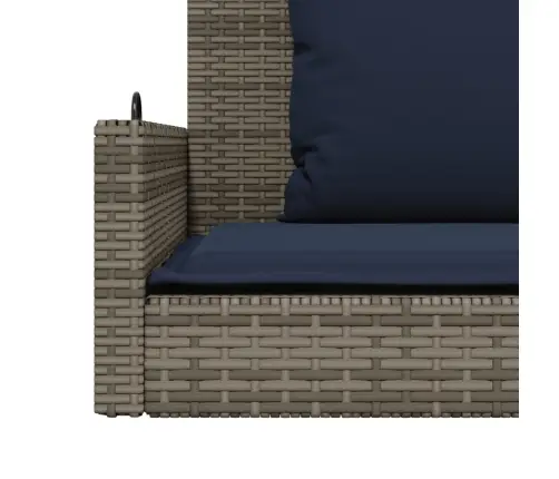 Sūpynės Su Pagalvėlėmis, Pilkos Spalvos, 119X56X48cm Poliratanas