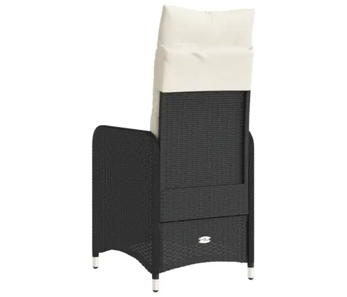 Atgāžams Dārza Krēsls Ar Matračiem, Melna Pe Rotangpalma Vidaxl