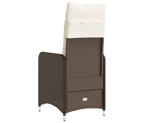 Atgāžams Dārza Krēsls Ar Matračiem, Brūna Pe Rotangpalma Vidaxl