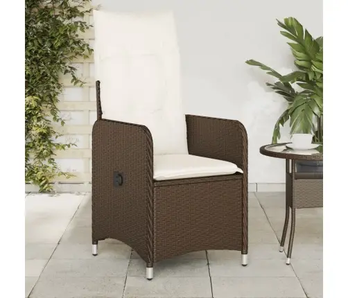 Atgāžams Dārza Krēsls Ar Matračiem, Brūna Pe Rotangpalma Vidaxl