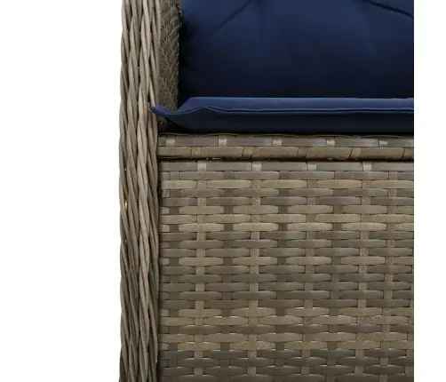 Atgāžami Dārza Krēsli, 2 Gab., Ar Spilveniem, Pelēks Polietilēna Rotangpalmas Pinums Vidaxl