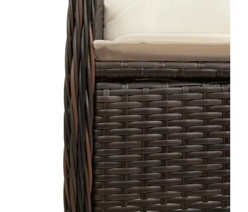 Dārza Krēsli, 2 Gab., Ar Galdu, Brūna Pe Rotangpalma Vidaxl