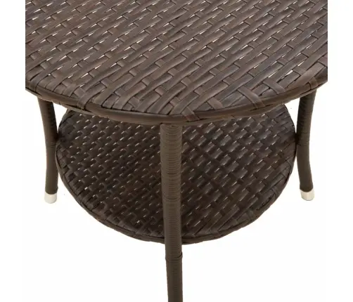 Dārza Krēsli, 2 Gab., Ar Galdu, Brūna Pe Rotangpalma Vidaxl