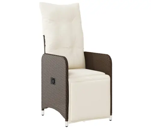 Atgāžams Dārza Krēsls Ar Matračiem, Brūna Pe Rotangpalma Vidaxl