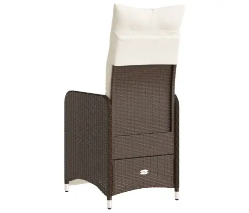 Atgāžams Dārza Krēsls Ar Matračiem, Brūna Pe Rotangpalma Vidaxl