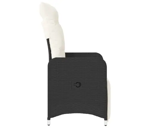 Atgāžami Dārza Krēsli, 2 Gab., Matrači, Melna Pe Rotangpalma Vidaxl