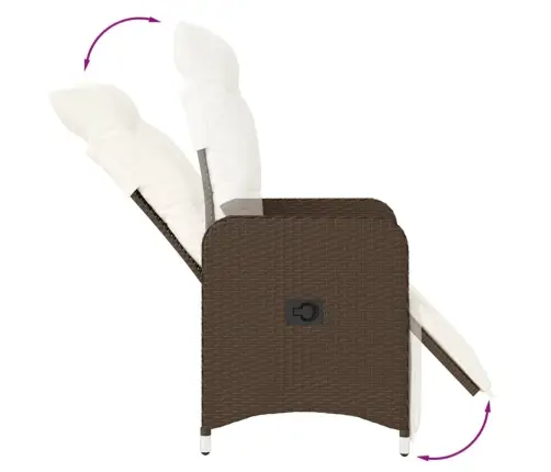 Allalastava Seljatoega Aiatoolid 2 Tk, Patjadega, Pruun