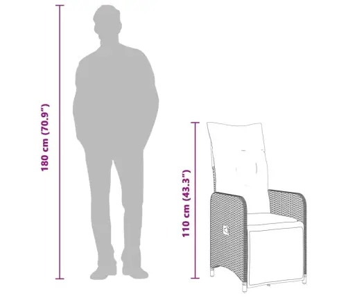 Allalastava Seljatoega Aiatoolid 2 Tk Lauaga, Pruun, Polürotang