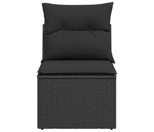 Dārza Dīvāns, Matrači, Bez Roku Balstiem, Melna Pe Rotangpalma Vidaxl