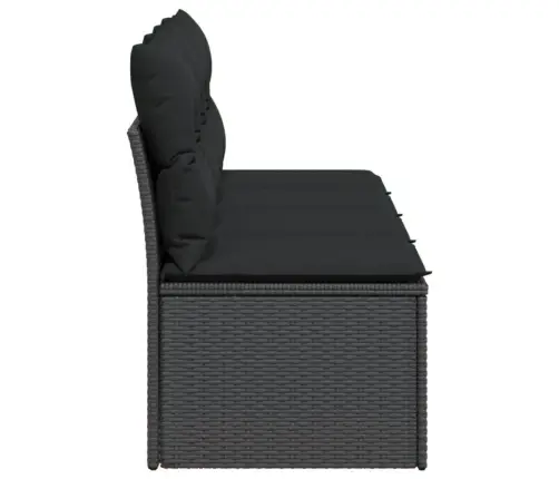 Četrvietīgs Dārza Dīvāns Ar Matračiem, Melna Pe Rotangpalma Vidaxl