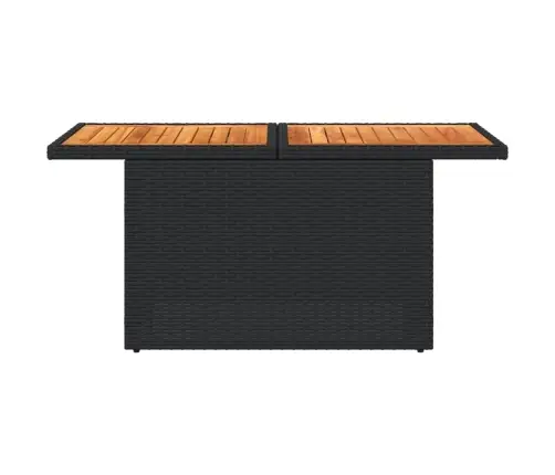 Dārza Galds, 100X55X73 Cm, Melna Pe Rotangpalma, Akācijas Koks Vidaxl
