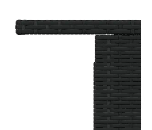 Dārza Galds, 100X55X73 Cm, Melna Pe Rotangpalma, Akācijas Koks Vidaxl