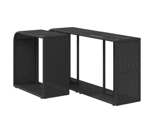 Plaukti, 2 Gab., Melna Pe Rotangpalma Vidaxl